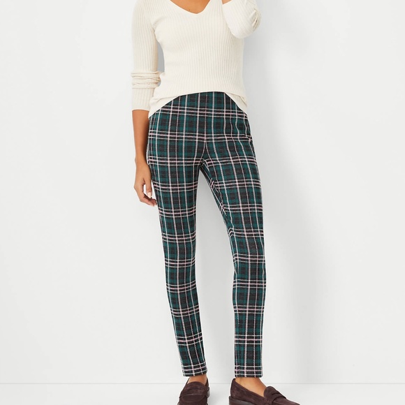 Ann Taylor Pants - The Petite Plaid Side Zip Legging
